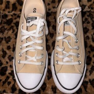 Converse Beige and White Sneakers